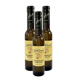 Salute Santé! Artisanal Champagne Vinegar, Bright & Fruity Finish, Perfect for Dressings and Marinades - 200ml, 3 Pack