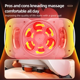 Electric Bian Stone Abdominal Massager, Stomach Massager for Digestion, Belly Cellulite Massager for Flattening Belly. Relieves Discomfort Caused by Bloating, Stomach Pain, Constipation