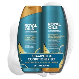 Head  Shoulders Royal Oils Champú Anti-Caspa Sin Sulfatos y Acondicionador, 12.8 fl oz y 13.5 fl oz                                                   