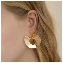 Yheakne Punk Thick Hoop Earrings Open Circle Stud Earrings Geometric Large Round Earrings Vintage Statement Earrings Jewellery for Women and Girls