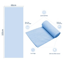 CYCLXY 2 Pack Hot Yoga Towels,Yoga Towels for Hot Yoga Non Slip,Microfiber Super-Absorbent Yoga Mats Towel, Pilates,Bikram,Yoga Gear