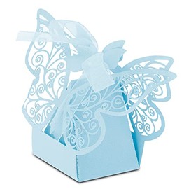 Cajas de regalo, caja de dulces 100 piezas estilo europeo para fiesta de cumpleaños para bodas(Azul)