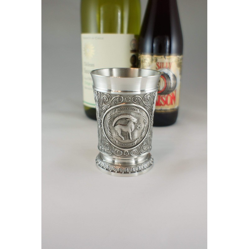 Artina Weinbecher 8 cm Steinbock Tin Alloy (Pewter) with Wine