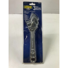 Gearhead GH8670 3-Piece Adjustable Wrench Set, 6", 8", & 10"