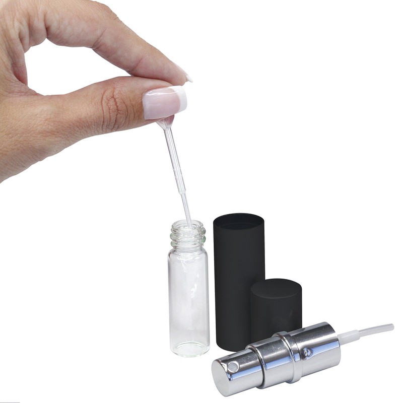 Refillable Perfume & Cologne Fine Mist Atomizers with Metallic Exterior