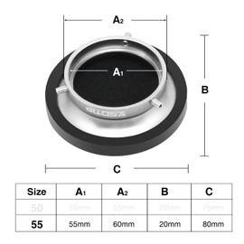 Carburetor Carb Velocity Stack Air Filter Cleaner Modified Trumpet Aluminum Alloy with Sponge Filter Steel Mesh for PWK32-34mm Short Style Fast Intake Suggest for Small Displacement (Silver, 55mm)