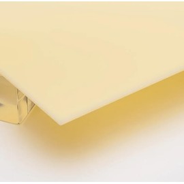 1/8" Beige Cream Ivory Solid Color Acrylic Plexiglass Sheet - 12x12 Inch Nominal Size for Crafts, DIY, and Art Projects Solid Acrylic Panel with Versatile Applications