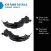 TRQ Inner Fender Liner Set Compatible with 2010-2012 Lexus HS250h