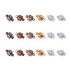 Pandahall 100 Sets 11x7mm Mixed Color Oval Brass Magnetic Clasps