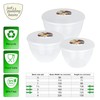 Just Pudding Basins 3 Larger Clear Pudding Basin Bowl Sizes