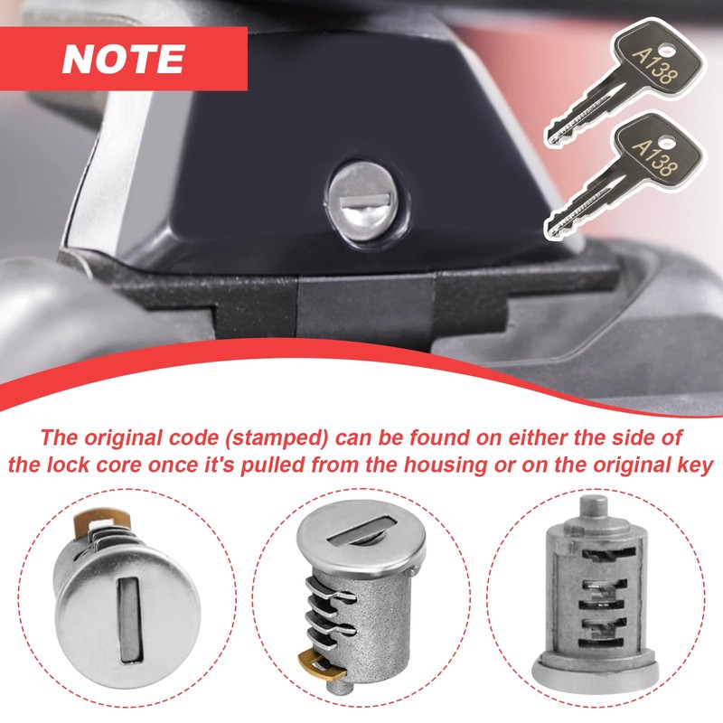 A138 Replacement Keys for Yakima SKS Ski,Cargo Box,Roof,Carrier Racks and