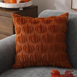 Lonnalee Cushion Cover Pumpkin Autumn Motif 45 x 45 cm, Autumn Cushion Cover Autumn, Modern Autumn Decoration Indoor Aesthetic Room Decoration, Autumn Decoration Pumpkin Cushion, Autumn Cushion for