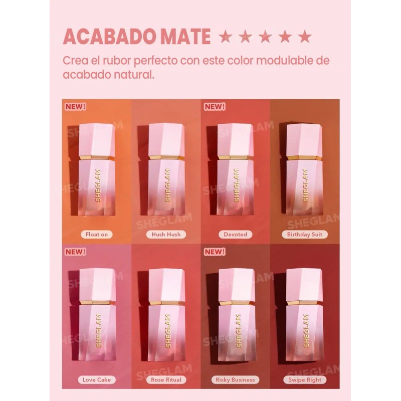 Sheglam Blush Líquido Color Bloom Larga Duración Rose Ritual Tono