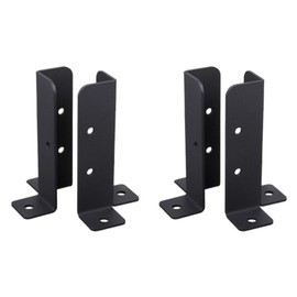 FarBoat 4Pcs Post Anchor Post Base Carbon Steel Brackets for Wood Mounting Kit Pergola Bracket, Black