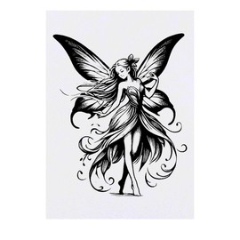 'Dancing Fairy' Temporary Tattoo - Water Resistant, Skin-Safe, Non-Toxic Transfer (TO00073147)