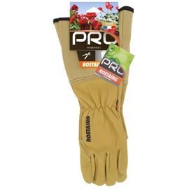 ROSTAING ROSERAIE Gloves - A Pair of Long Leather Gloves - All Work in Dry and Humid Environments - Cutting Roses and Smaller Thorn Shrubs - Forearm Protection Cuff