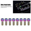 RISK 8Pcs Mountain Bike Pedal Bolts Titanium Alloy Anti Slip