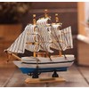 Southanshop Sailboat Model Handmade Finished Pirate Ship Interior Decoration (11.8