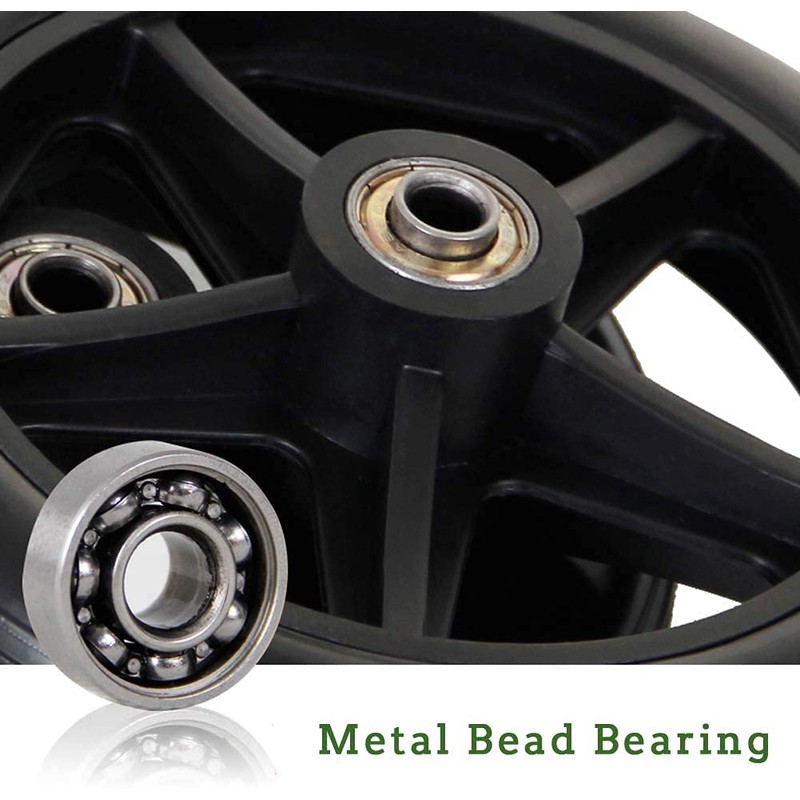 6 Inch Solid Wheel Replacement for Wheelchairs, Rollators, Walkers,