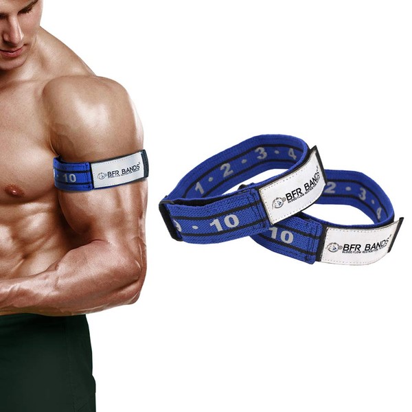 BFR BANDS Rigid Blood Flow Restriction Bands (1.5" Wide for Arms) - BFR Training Workout Occlusion Bands for Men and Women - Set of 2 Straps for Biceps and Arms