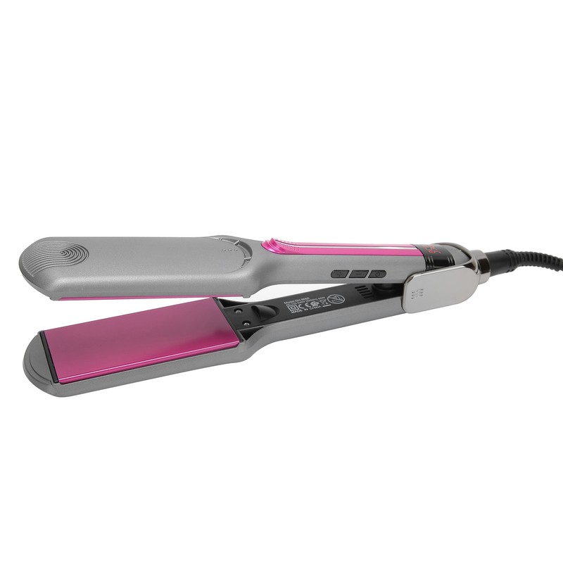 Professional Hair Straightening Ceramic Heating Plate Straightener LCD Display Hairdressing