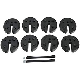Tangkula Set of 8 Canopy Weights, 40lbs Weight Plate Kit with No-Pinch Design for Easy Installation and Removal, Water & Sand Filled Tent Weights for Legs, Ideal for Tents, Canopies, Umbrellas