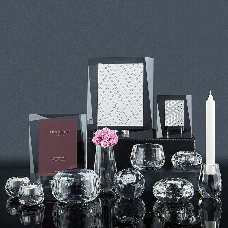 DONOUCLS Crystal Flower Bud Vase, Christmas Decorations for Home Wedding