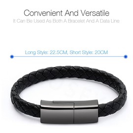 GeeBracelet Black Lightning Charging Cable