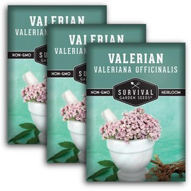 Valerian Seeds for Planting - 3 Packets with Instructions to Plant and Grow Medicinal Herb Valeriana Officinalis in Your Home Herb Garden - Non-GMO Heirloom Variety - Survival Garden Seeds