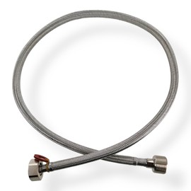 DL-pro Inlet Hose Extension 1 m 3/4 Inch Straight/Straight -15° to +90° Stainless Steel for Washing Machine Dishwasher Dishwasher