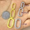 Ofiuny 10Pcs 18K Gold Filled Oval Clasp Carabiner Necklace Clasps