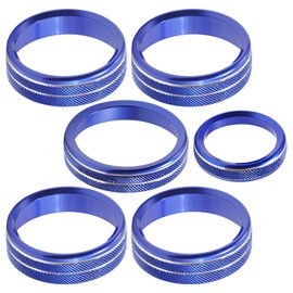 Hoypeyfiy Air Conditioning Knob Trim Ring, Center Control Knob Ring Replacement for Ford F Series 150 XLT 2016 2017 2018 2019 2020 (Bule)