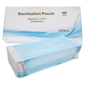 Mutuer 200pcs Self Sealing Cleaning Pouch, 135 x 290mm Sterilisation Pouches Disposable Self Sealing Cleaning Pouch for Dental Materials