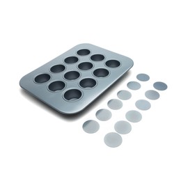 Fox Run Mini Cheesecake Pan with Removable Bottoms, Non-Stick, 10.5 x 14 x 1.5 inches