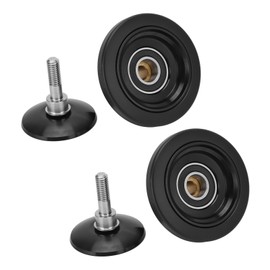 1 Pair Folding Bike Easywheel Aluminum Alloy Anodizing Folding Bicycle Simple Wheel Black