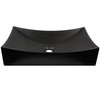 Novatto (NOVB0) Modern Matte Black Porcelain Vessel Sink, No Overflow