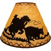 Unbranded Rustic Oiled Kraft Lamp Shade with Cowboy Design -
