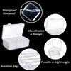 Storage Box with Lid, Small, Plastic Clear Box with Hinged