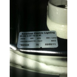 American Electric Lighting 325 25S CA MT7 R3 DG NR Hazardous Light fixture 250W