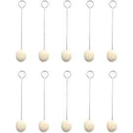 10pcs Wool Daubers Leather Ball Brush Leather Dye Applicator Metal Handle for Leather Dyes Crafts Projects Working Tool Leather Dye Tool Leathercraft
