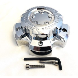 Ultra 5 Lug Chrome Wheel Center Cap (Qty 4) p/n # 89-9855 with Bolts