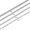 HSWYFCJY Mens Necklace Silver Round Box Chain Width 3mm 316L