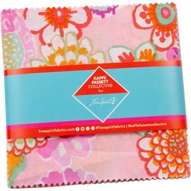 Kaffe Fassett Collective Classics Plus Sorbet Charm Pack 42 5-inch Squares FreeSpirit Fabrics