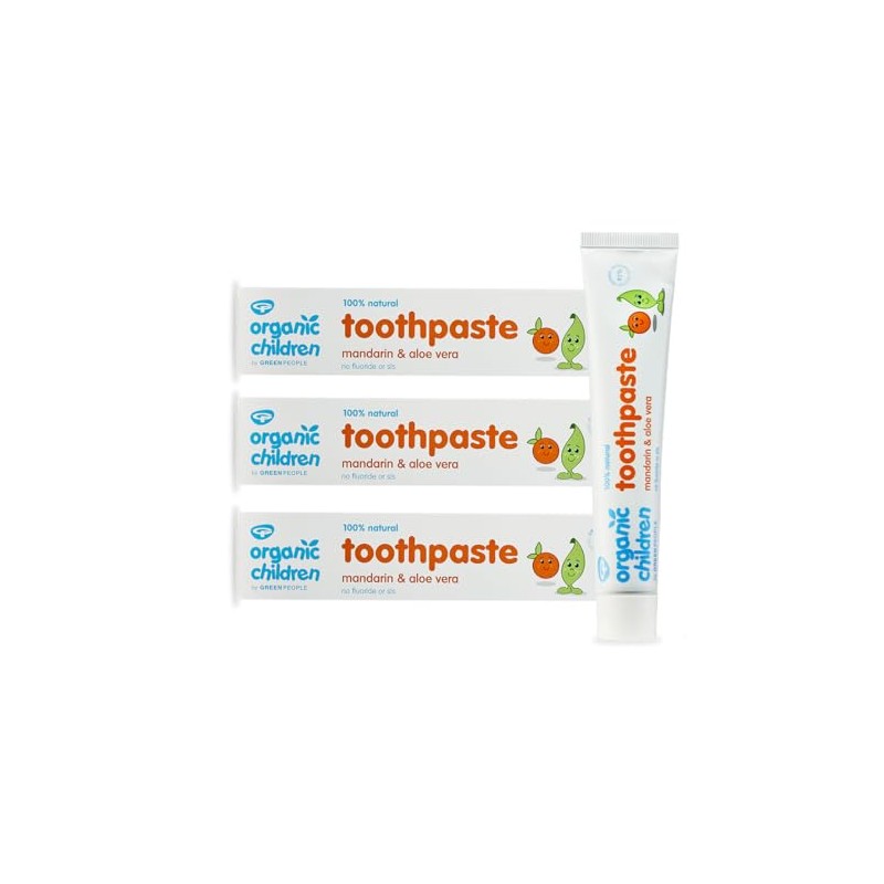 Green People Organic Children Mandarin and Aloe Vera Toothpaste Bundle