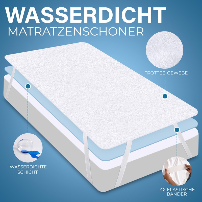 Utopia Bedding Mattress Protector, 140 x 190 cm, Waterproof, with