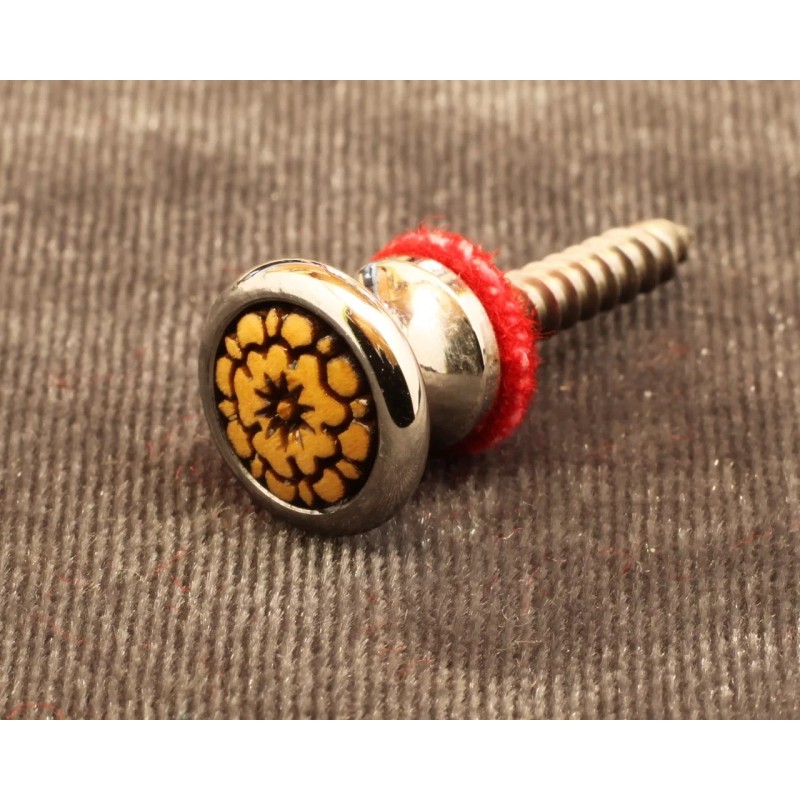 Purflex Strap Button, Silver, standard size, with Concho 1 insert