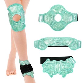Gel Packs for Cold and Hot Wrap for Knees Injury, Ankles, Heel, Wrist, Head with Soft Backing; Ice Packs repeatable for Knee Replacements, Swollen Ankles, Plantar Achilles, Head Pain and Fever