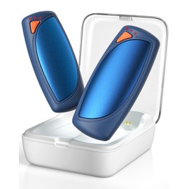 Rechargeable Hand Warmers with Charge Case, 2 Packs 14,000mAh Electric Dual Sided Hand Warmer Reusable Long Battery Life Portable Pocket Heater Gifts for Men Women Golf, Hunting Gear