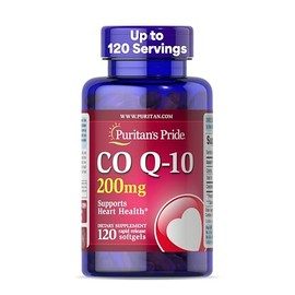 Puritan's Pride Coenzyme CoQ10 200mg, Dietary Supplement for Heart Health, Blood Pressure, Oral Gum Health, and Healthy Aging Support, 120 Servings, R
