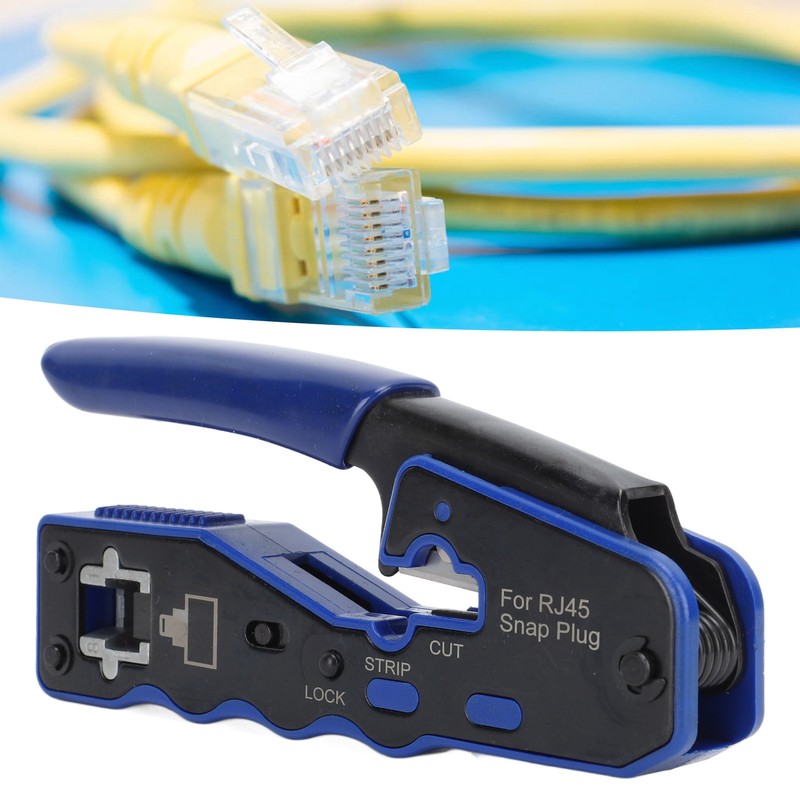 Pass Through Ethernet Crimper RJ45 CAT6 Through Hole Pass Through
